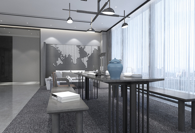 極簡禪意總經(jīng)理辦公室設(shè)計效果-第3張圖片-上海古都建筑設(shè)計集團